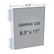 Azar Displays Two-Sided Acrylic Sign Holder W/ Pegboard Grippers 8.5"W x 11"H, PK10 103314 - alternate 2
